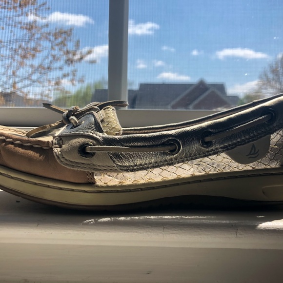 Sperry Women's Angelfish Boat Shoes with Gold - Picture 3 of 5